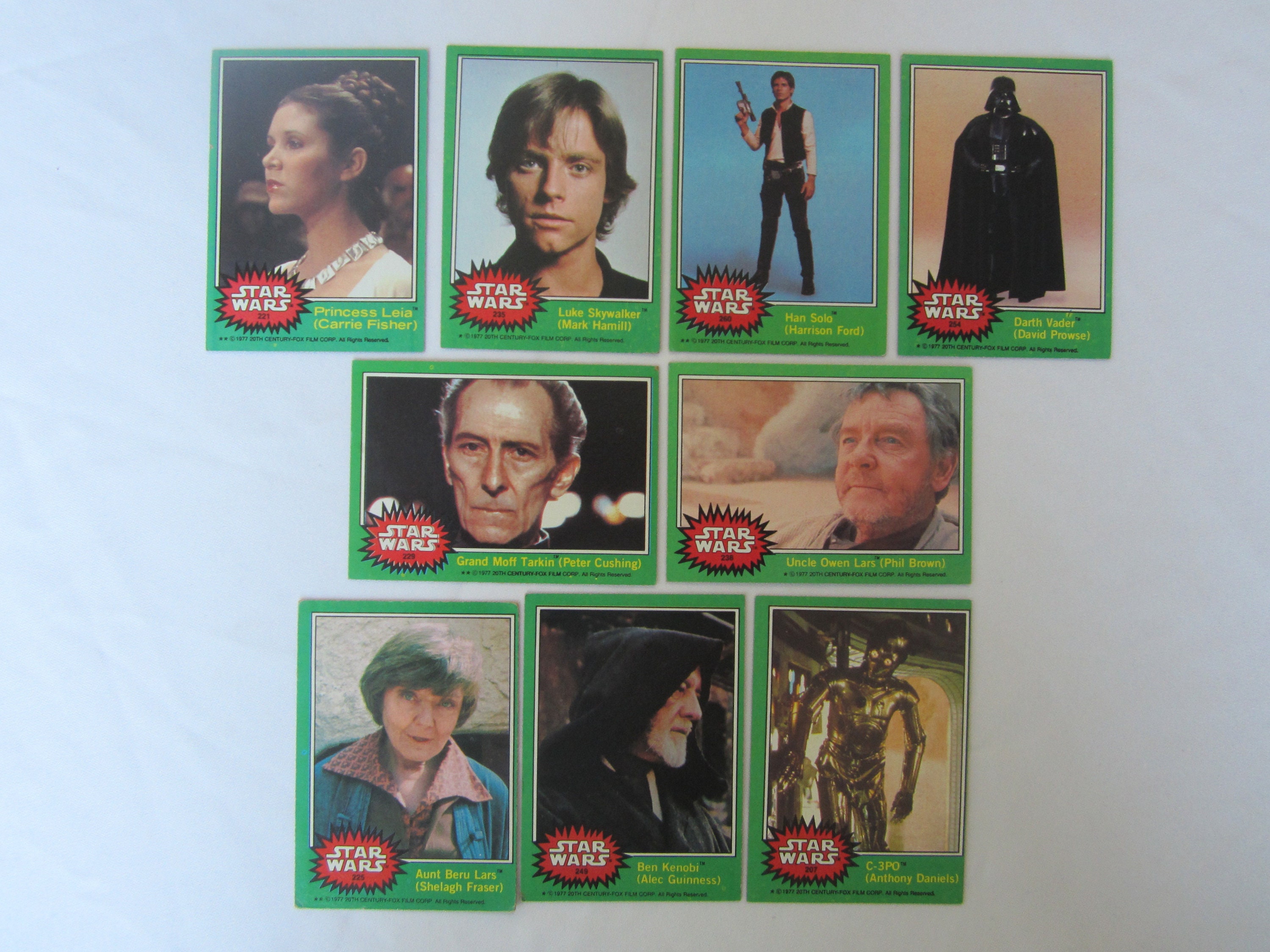 Vintage 1977 Star Wars Trading Cards, Topps Green Series 4, Almost