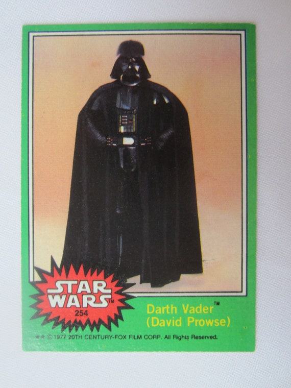 Vintage 1977 Star Wars Trading Card, Darth Vader (david Prowse