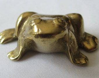 Vintage Frog, Solid Brass