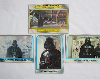 Vintage 1980 Star Wars The Empire Strikes Back Trading Cards, Lord Darth Vader Collection, Good Condition w/Original Shine & Pointed Corners