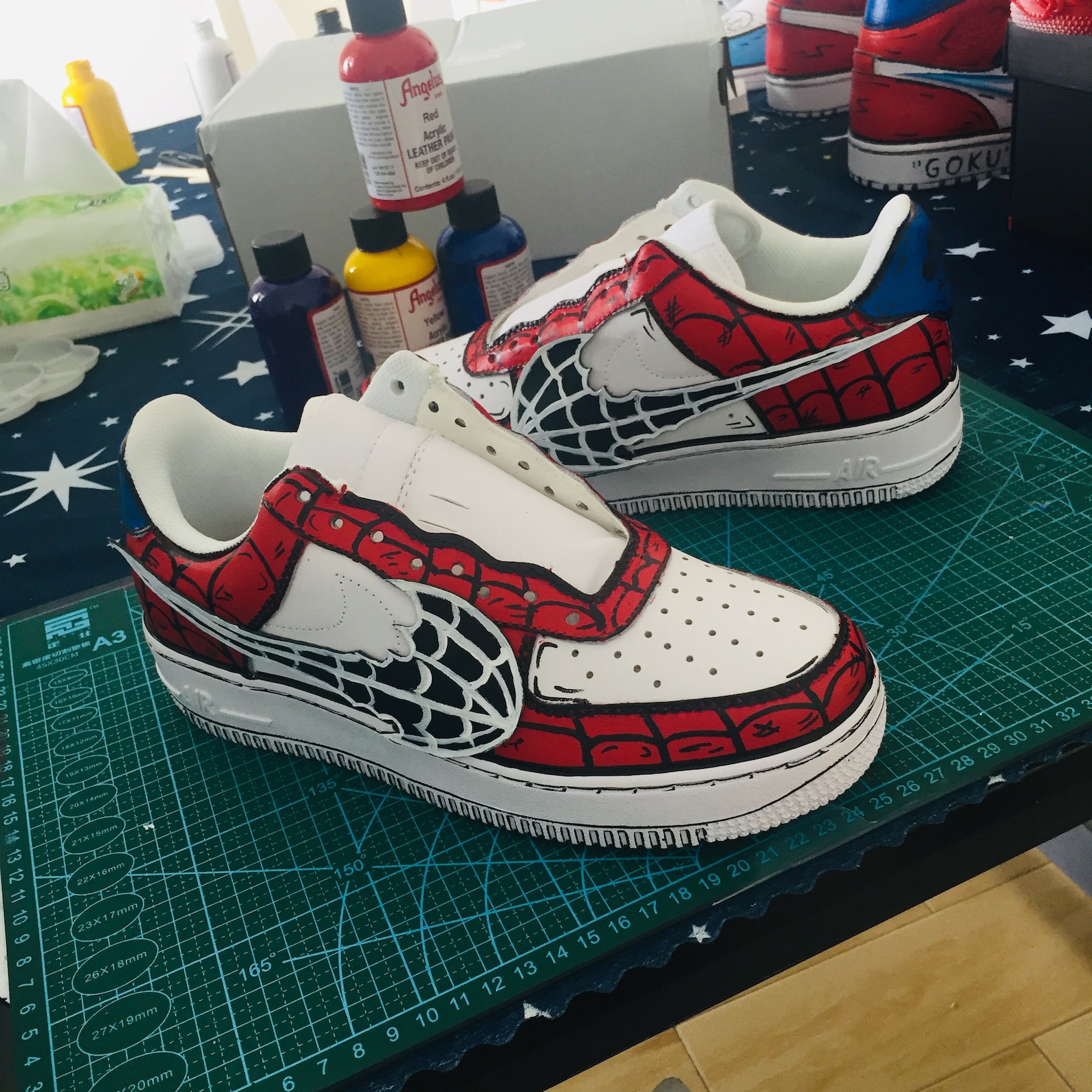SpiderMan x Nike Air Force Etsy