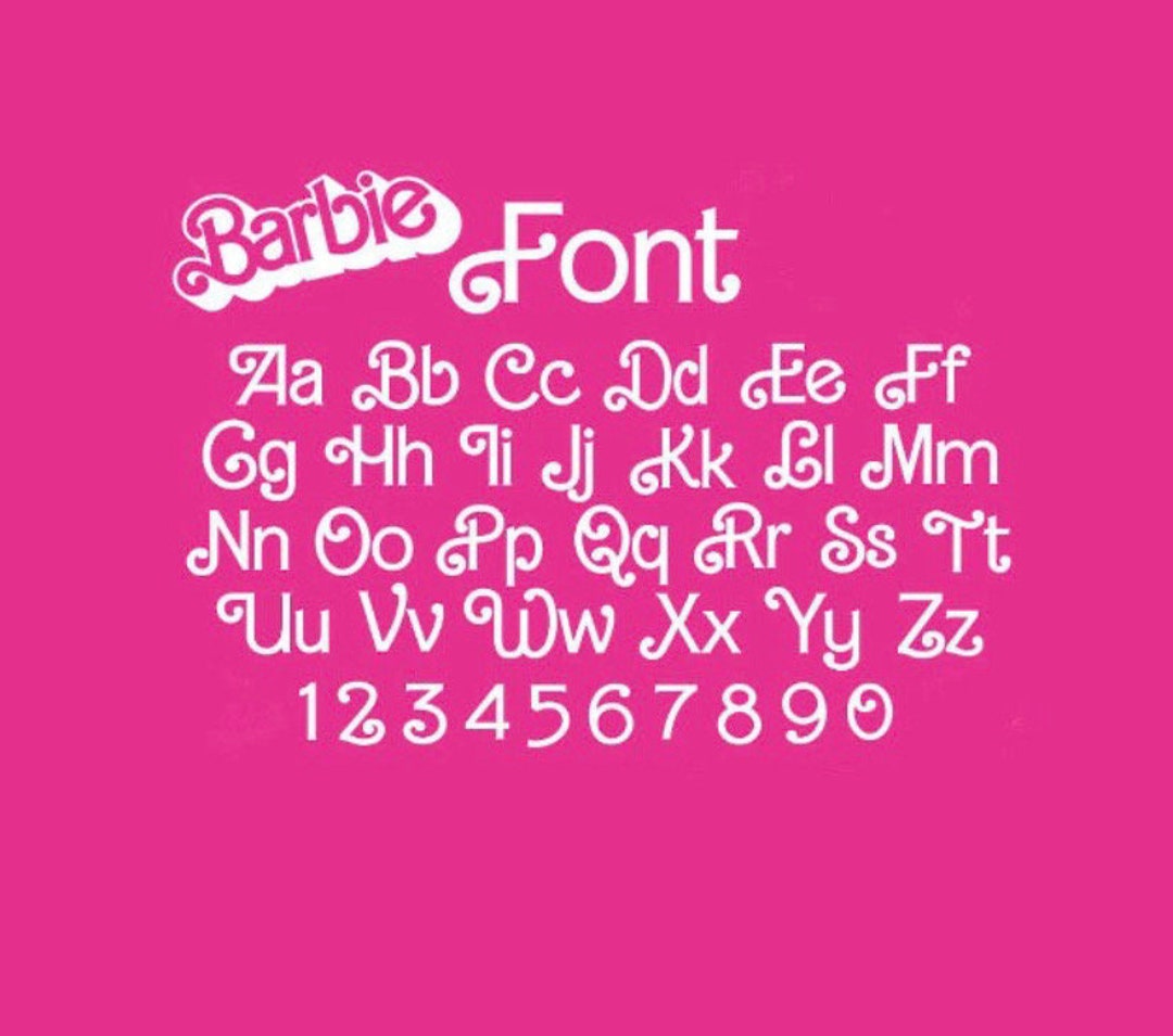 Embroidery Font Barbie Instant Download - Etsy