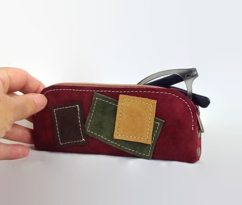 multipurpose handbag leather Set of Purse with card leather inspired by patchwork unique and exclusive. cases glass leather