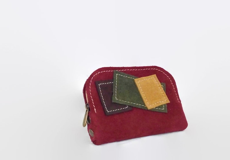 multipurpose handbag leather Set of Purse with card leather inspired by patchwork unique and exclusive. cases glass leather