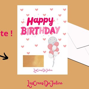 Carte à gratter anniversaire personnalisée