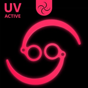 UV-aktiv rosa trähalfgeng • Övningshalfgeng för nybörjare • Gratis bärväska