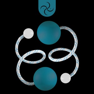Turquoise Bow Poi • Static Rope Contact Poi • Customize Your Set • Spin Your Way