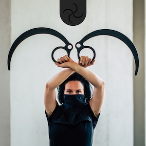 Halfgeng Svart • Träjonglerleksak för övning i ryska solfjädrar, nybörjare