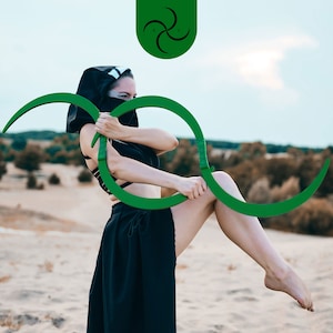 Wooden Buugeng Green, S Staff Handmade Flow art puntelli, sperimenta la magia della manipolazione degli oggetti