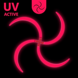 Wooden Buugeng UV Active Pinkish Red, S Staff Handmade Flow art props, A geometric masterpiece in motion