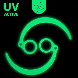 UV-aktiv grön trähalfgeng • Övningshalfgeng för nybörjare • Gratis bärväska