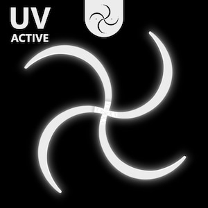 Wooden Buugeng UV Active Snowy White, S Staff Handmade Flow art props, Durable tool for Beginners and Pros