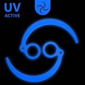 UV-aktiv blå trähalfgeng • Övningshalfgeng för nybörjare • Gratis bärväska