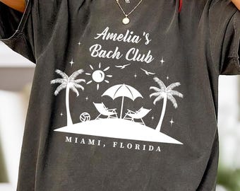 Comfort Colors® Bride and Bridesmaids Shirts: Custom Bachelorette Trip Tees