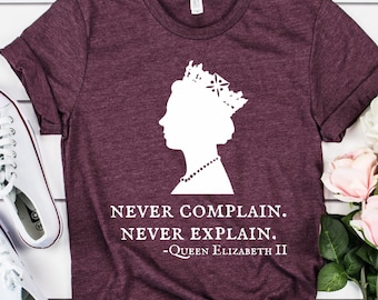 Queen Elizabeth II Shirt: Royal Silhouette Graphic - Historic Quote Tee