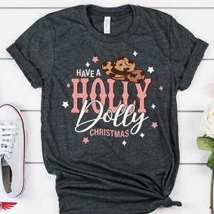 Christmas T-Shirt: Holly Dolly Parton - Western Holiday Tee