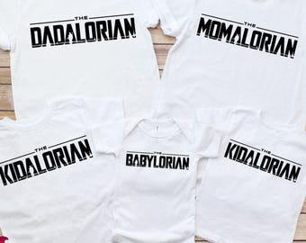 Dadalorian Momalorian Family Star Wars Matching Shirts