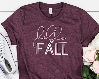 Hello Fall Shirt: Soft Cozy Tee - Casual Autumn Style