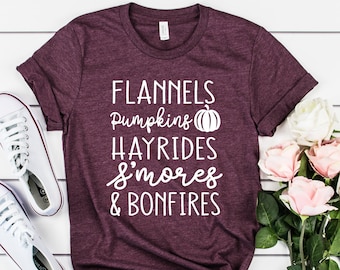 Cozy Fall Shirt - Pumpkin Patch, Bonfire, and Hayride Design