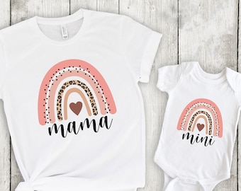 Mama Mini Shirts Rainbow Matching (Mom and Child Sizes)