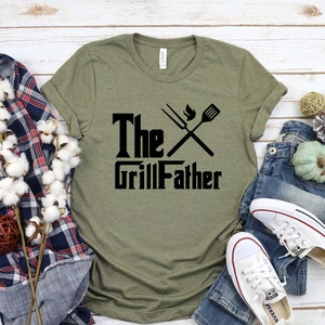 The GrillFather Shirt Dads BBQ TShirt Father&#39;s Day Grilling Dad Grill Father Dad Sweatshirt, Dad Gift, Father&#39;s Day Gift, Cooking Shirt