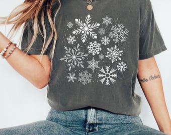 Comfort Colors® Snowflake Shirt: Winter Christmas Sweatshirt