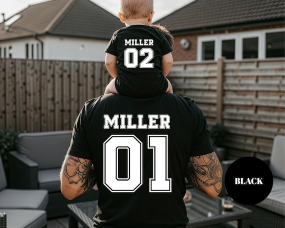 Custom Dad and Baby Jersey Shirts - Matching Father Son Outfits