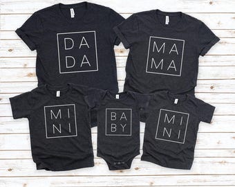 Mama Dada Mini Matching Family Shirts: Vacation Gift Set