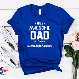 Dad Shirt: Personalized Fathers Day Tee (Custom Kids' Names) image 6