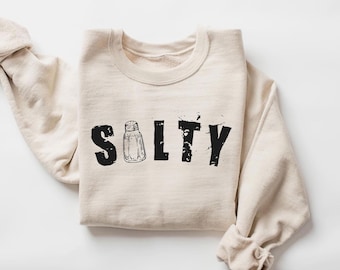 Salty Protest Sweatshirt - Distressed Graphic Wordmark