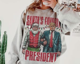 Santa Trump Sweatshirt - MAGA Holiday Shirt for Republican Fans