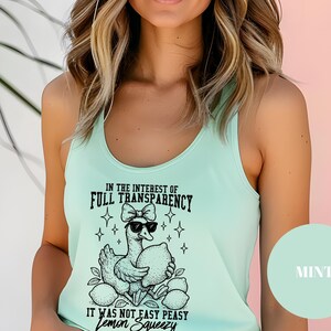 Funny Lemon Squeezy Duck Tank Top Sunglasses Duck Graphic Tee Cute Summer Humor Shirt Playful Quote Racerback Tank Top Casual Summer Top