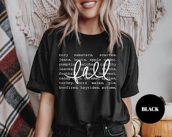 Fall Shirt, Autumn Vibes Graphic Tee - Pumpkin Patch Outfit | Thanksgiving Apparel | Soft Seasonal Clothing