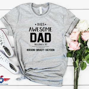 Dad Shirt: Personalized Fathers Day Tee (Custom Kids' Names) image 4