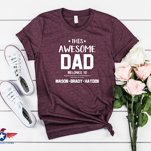Dad Shirt: Personalized Fathers Day Tee (Custom Kids' Names) image 5