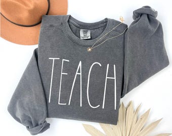 Comfort Colors® Retro Teacher Shirt - Soft Cotton Sweatshirt