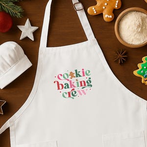 Funny Christmas Cookie Baking Crew Apron: Matching Family Holiday Outfit