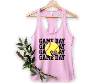Game Day Softball Mom Tank Top: Retro Racerback