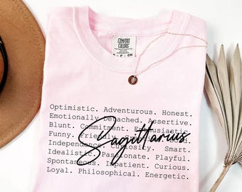 Comfort Colors® Sagittarius Zodiac Traits Sweatshirt Astrology Gift Top