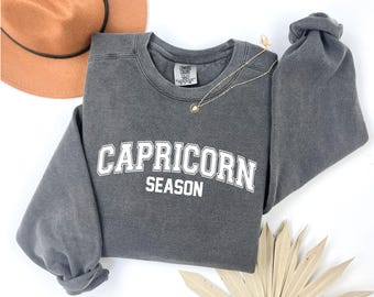 Comfort Colors® Capricorn Season Sweatshirt: Air Sign Astrology Gift