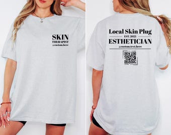 Personalized Spa Shirt - QR Code for Estheticians & Beauty Pros