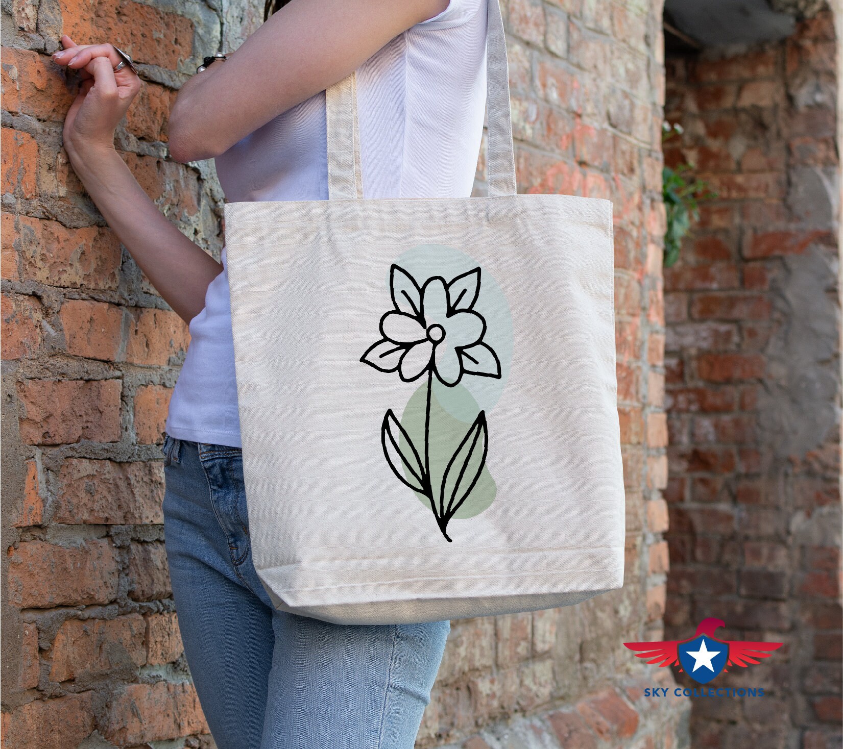 Handdrawn Wildflowers Tote Bag for Sale by GlowinUp Shop