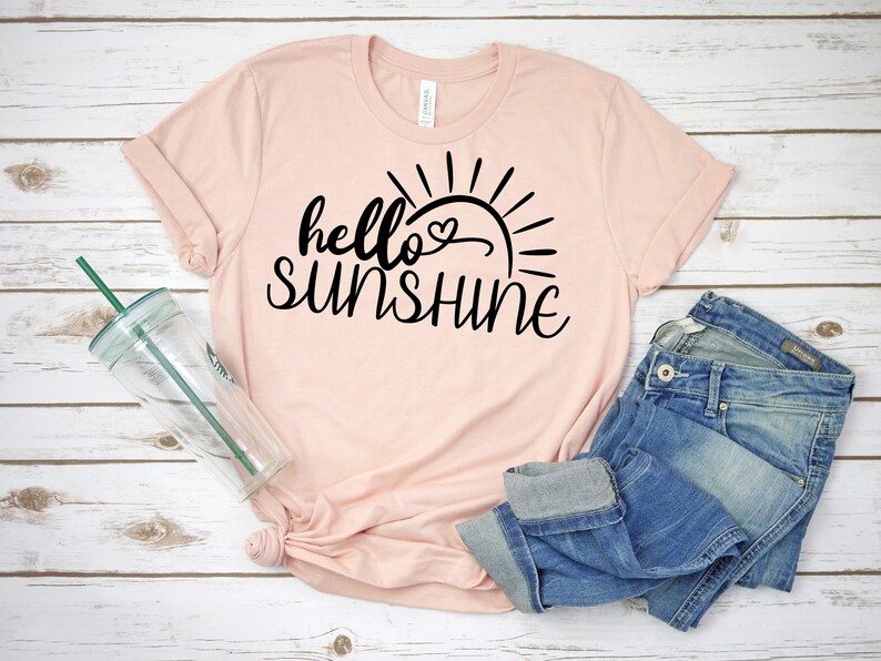 Hello Sunshine Shirt Summer Shirt Beach Shirt for Women - Etsy