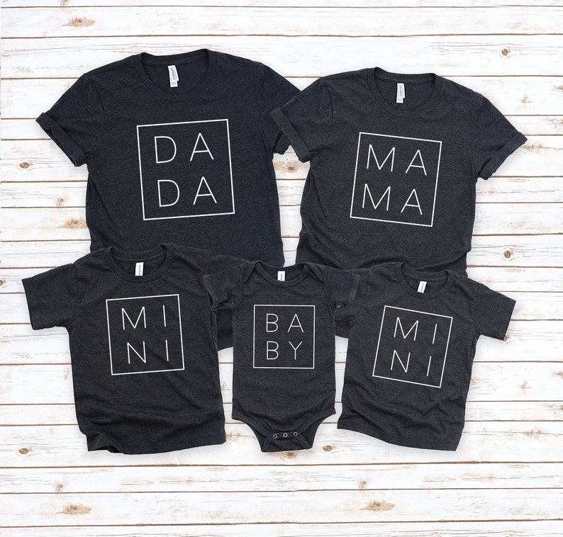 Mama Dada Mini Baby Family Shirts, Baby Onesies, Matching Shirts, Mom Dad Kid Baby Shirts, Family Gift, Family Vacation Shirts 