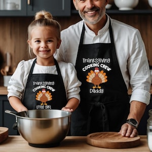 Thanksgiving Apron, Custom Name Turkey Day - Festive Fall Cooking Crew Style | Autumn Baking And Holiday Gear
