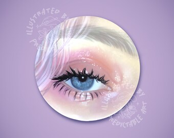 Pastel Eye | 3" Illustrated Matte Vinyl Sticker
