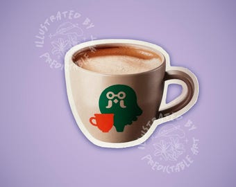 Brewster's Coffee Mug from The Roost | Animal Crossing-Inspired 3" Matte Vinyl Sticker