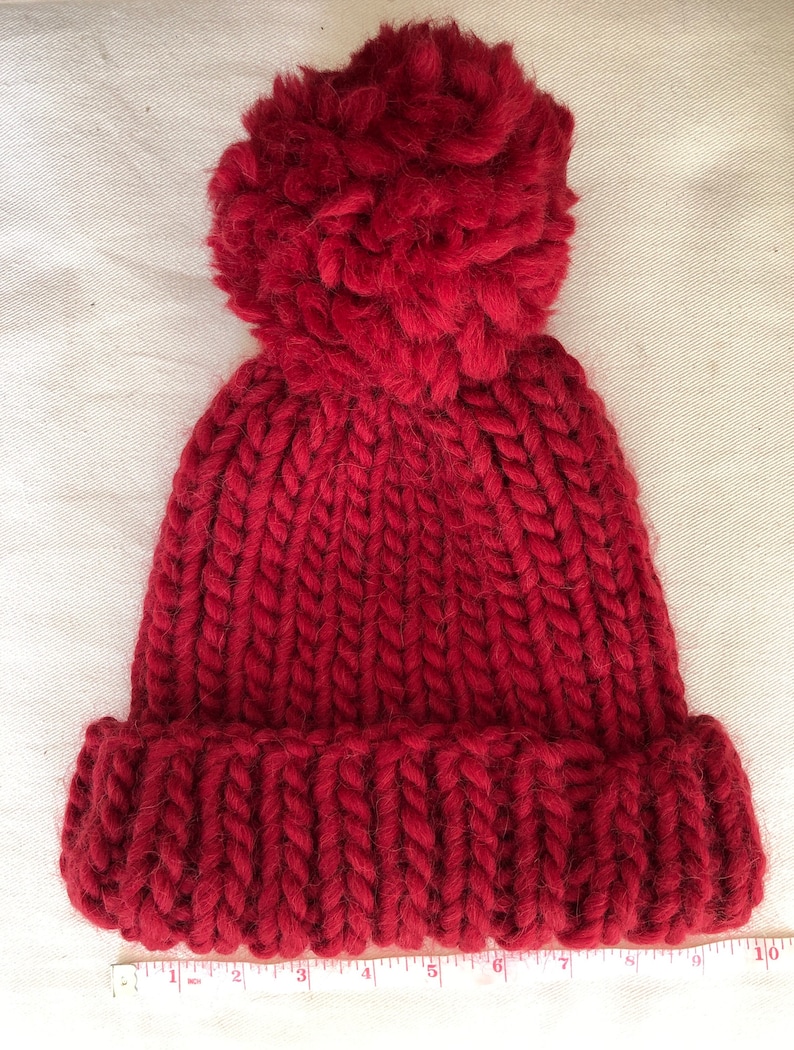 A Hand Knit Large Unisex Hat