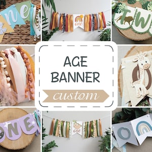 Matching or Custom High Chair Banner with Ribbons