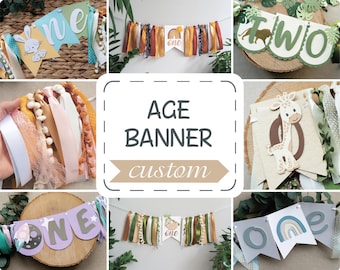 Matching or Custom High Chair Banner with Ribbons